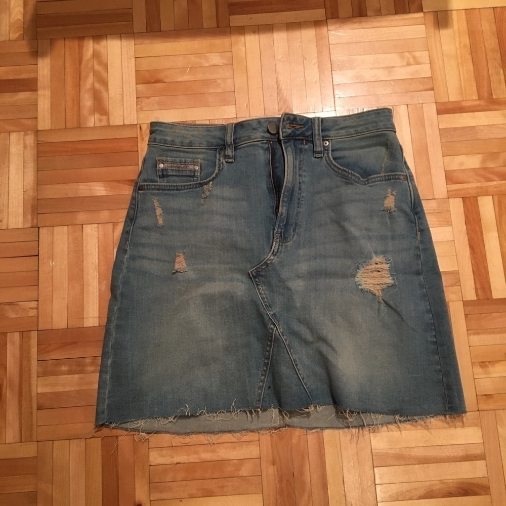 Calvin Klein high rise jeans skirt NWOT